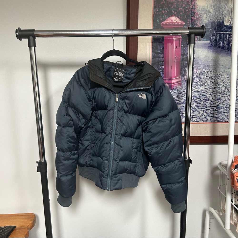 Northface 550 Puffer Ski Jacket in Navy Blue
